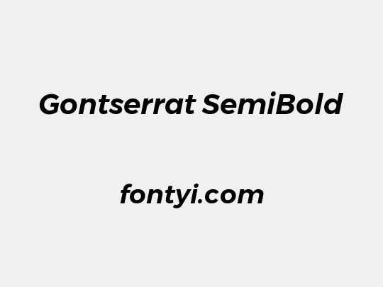 Gontserrat SemiBold