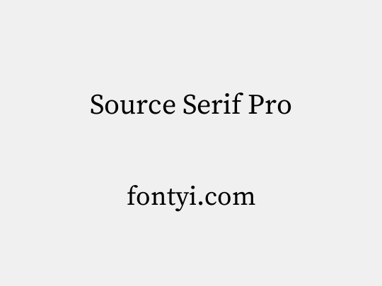 Source Serif Pro