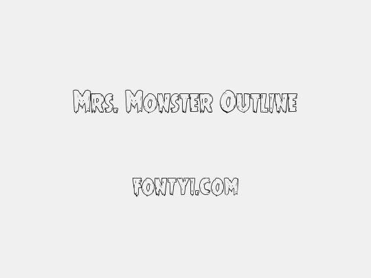 Mrs. Monster Outline