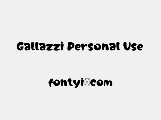 Gallazzi Personal Use