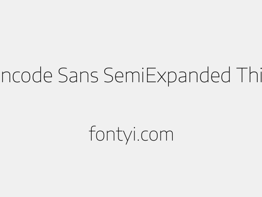 Encode Sans SemiExpanded Thin