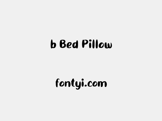 b Bed Pillow