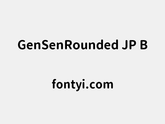 GenSenRounded JP B