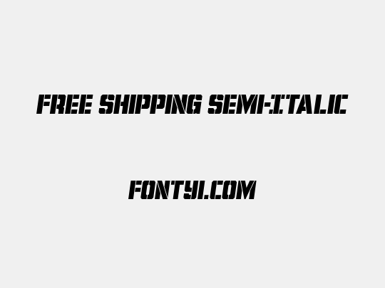 Free Shipping Semi-Italic