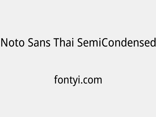 Noto Sans Thai SemiCondensed