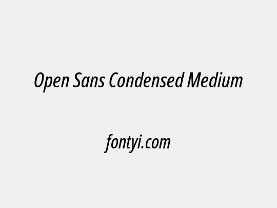 Open Sans Condensed Medium
