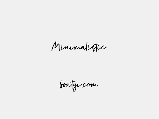 Minimalistic