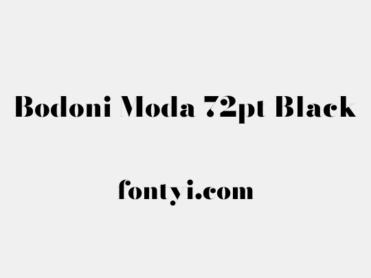Bodoni Moda 72pt Black