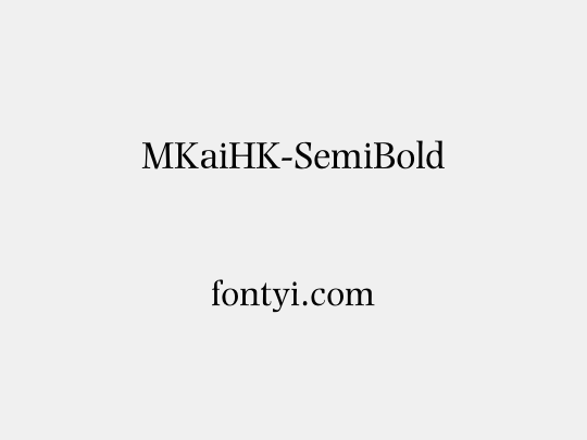 MKaiHK-SemiBold