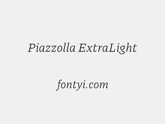 Piazzolla ExtraLight