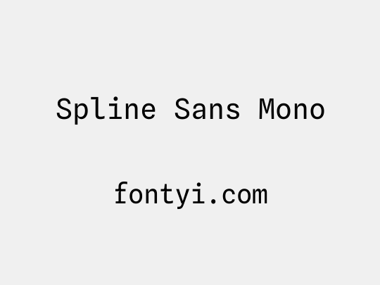 Spline Sans Mono