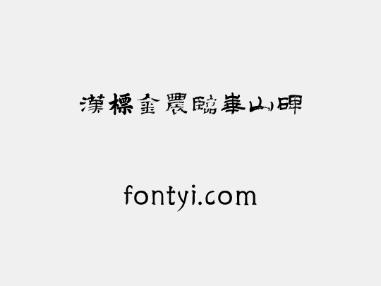 汉标金农临华山碑