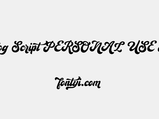 Analog Script PERSONAL USE Personal