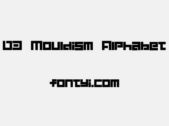 D3 Mouldism Alphabet