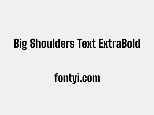 Big Shoulders Text ExtraBold