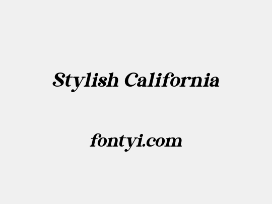Stylish California