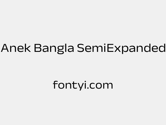 Anek Bangla SemiExpanded