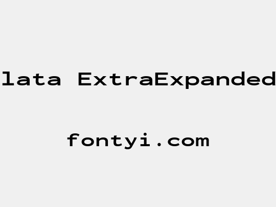 Inconsolata ExtraExpanded ExtraBold
