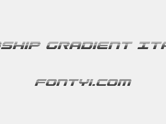 Gunship Gradient Italic