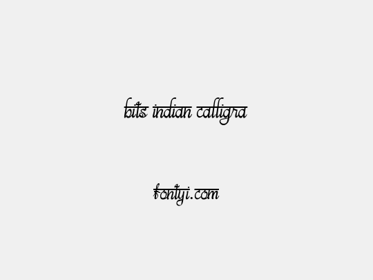 bits indian calligra