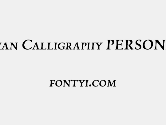 Silian Calligraphy PERSONAL