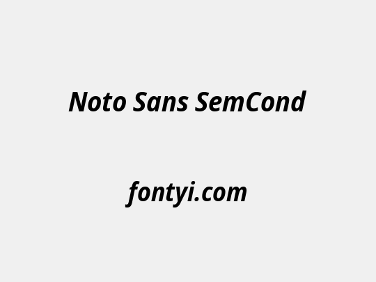 Noto Sans SemCond
