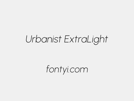 Urbanist ExtraLight