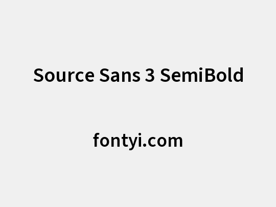 Source Sans 3 SemiBold