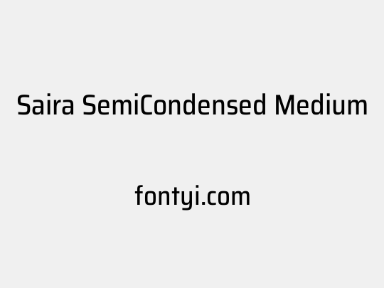 Saira SemiCondensed Medium
