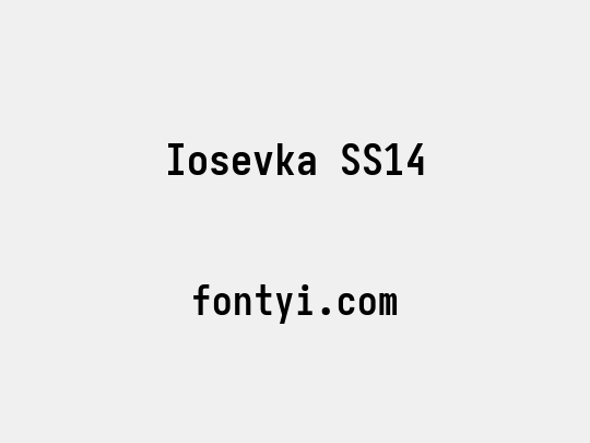 Iosevka SS14