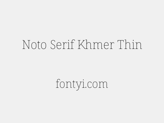 Noto Serif Khmer Thin