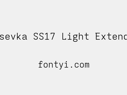 Iosevka SS17 Light Extended