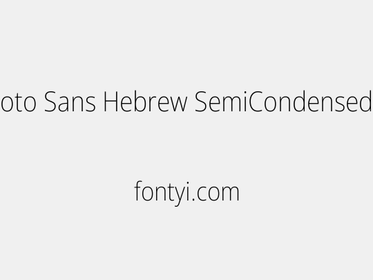 Noto Sans Hebrew SemiCondensed ExtraLight