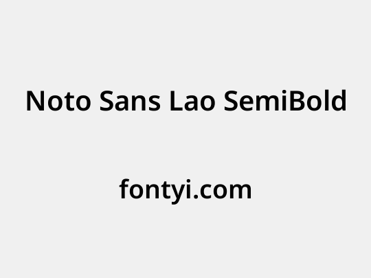 Noto Sans Lao SemiBold