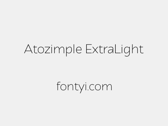 Atozimple ExtraLight