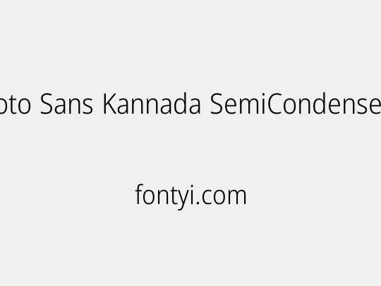 Noto Sans Kannada SemiCondensed Light