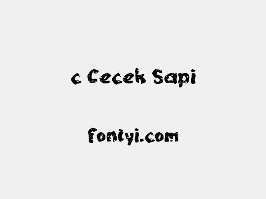 c Cecek Sapi