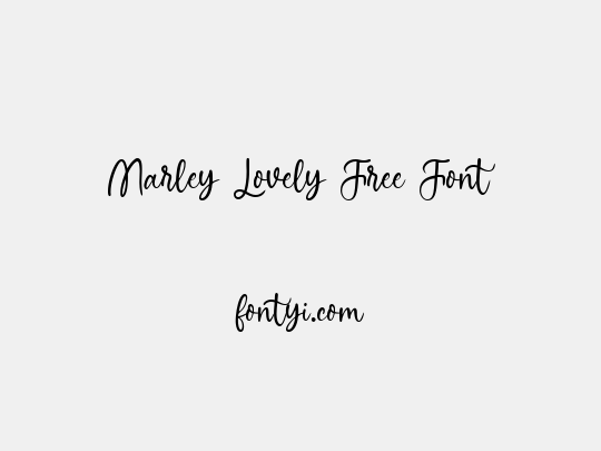 Marley Lovely Free Font