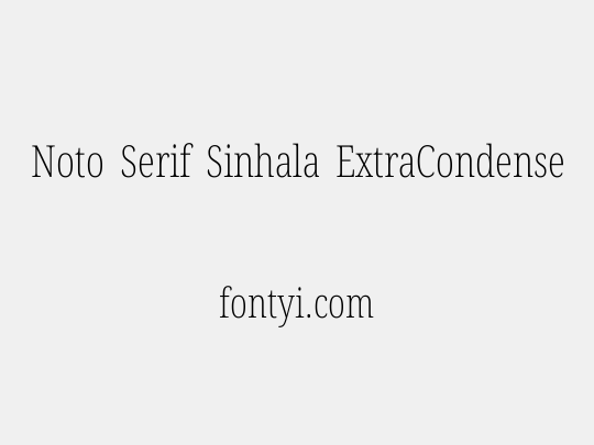 Noto Serif Sinhala ExtraCondensed ExtraLight
