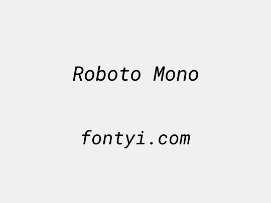 Roboto Mono