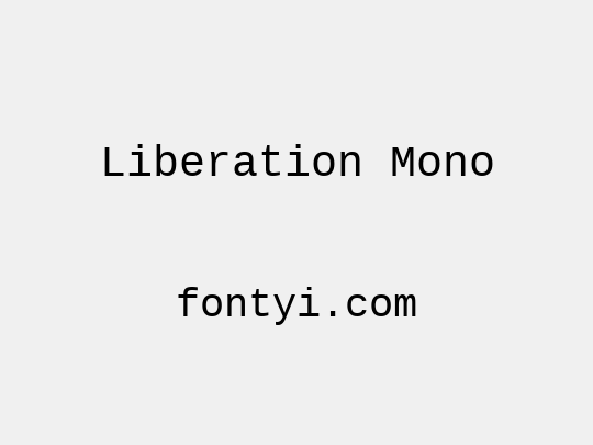 Liberation Mono