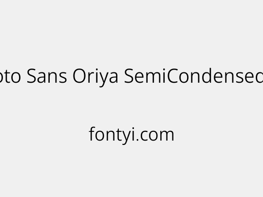 Noto Sans Oriya SemiCondensed Light