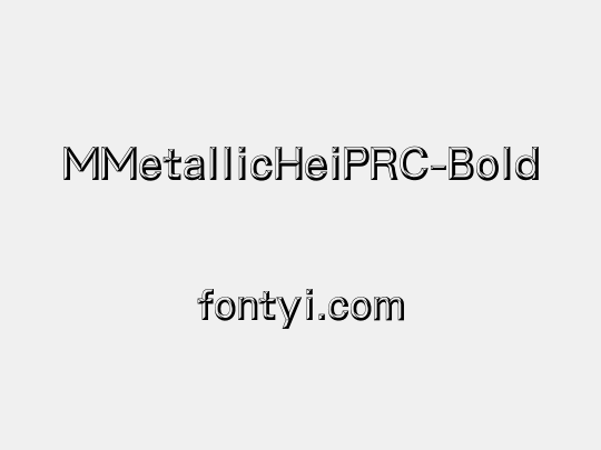 MMetallicHeiPRC-Bold