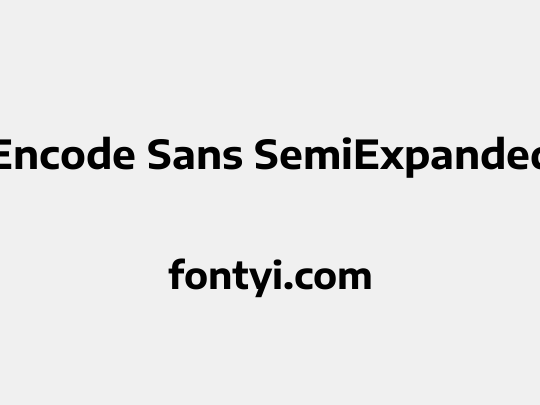 Encode Sans SemiExpanded
