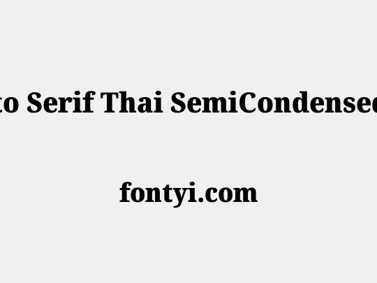 Noto Serif Thai SemiCondensed Black