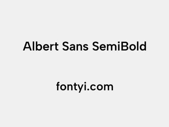 Albert Sans SemiBold