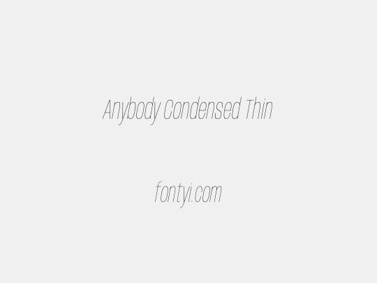 Anybody Condensed Thin