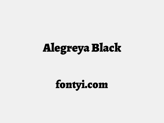 Alegreya Black