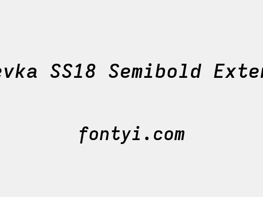 Iosevka SS18 Semibold Extended