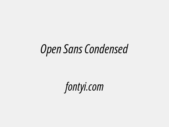 Open Sans Condensed